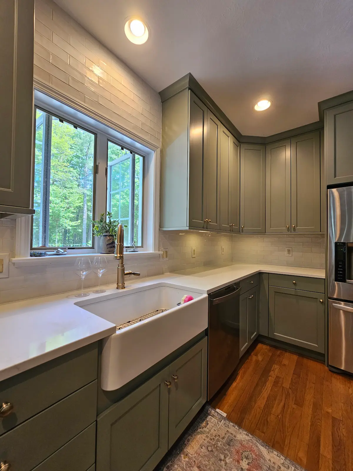 Kitchen transformation featuring modern amenities and professional workmanship
